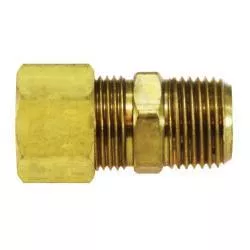 00088-0404-drilled-through-tank-adapter-1-4-in-compression-x-1-4-in-male-nptf-br 00088-0404 Drilled Through Tank Adapter, 1/4-in Compression x 1/4-in Male NPTF, Brass