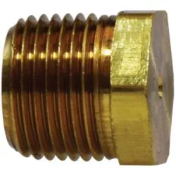 28202s-solid-hex-head-plug-1-4-in-nptf-3-4-in-brass 28202S Solid Hex Head Plug, 1/4-in NPTF, 3/4 in, Brass