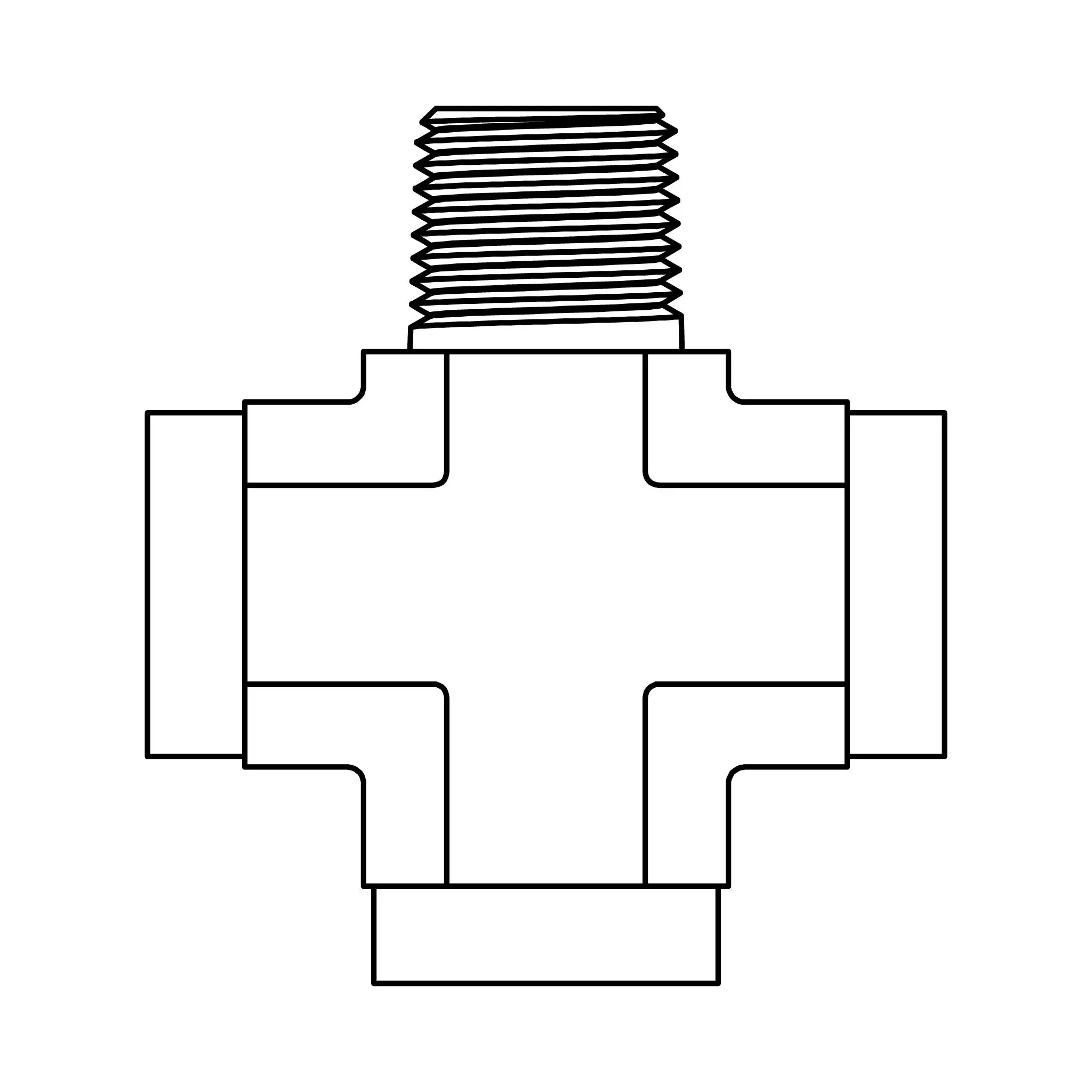 5655-08-08-08-08 Pipe Cross