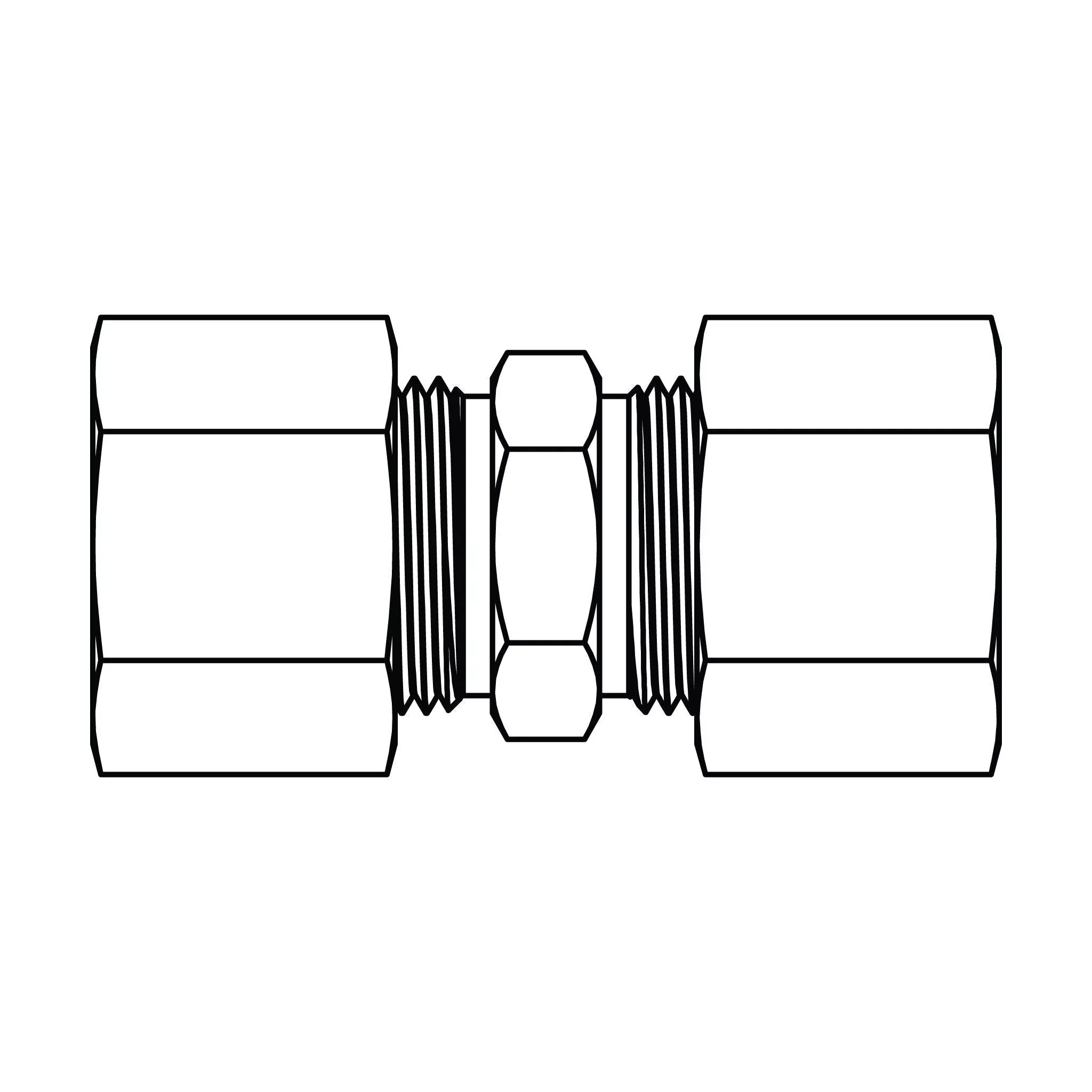 62-06-04-tube-union-brass-compression 62-06-04 Tube Union, Brass Compression