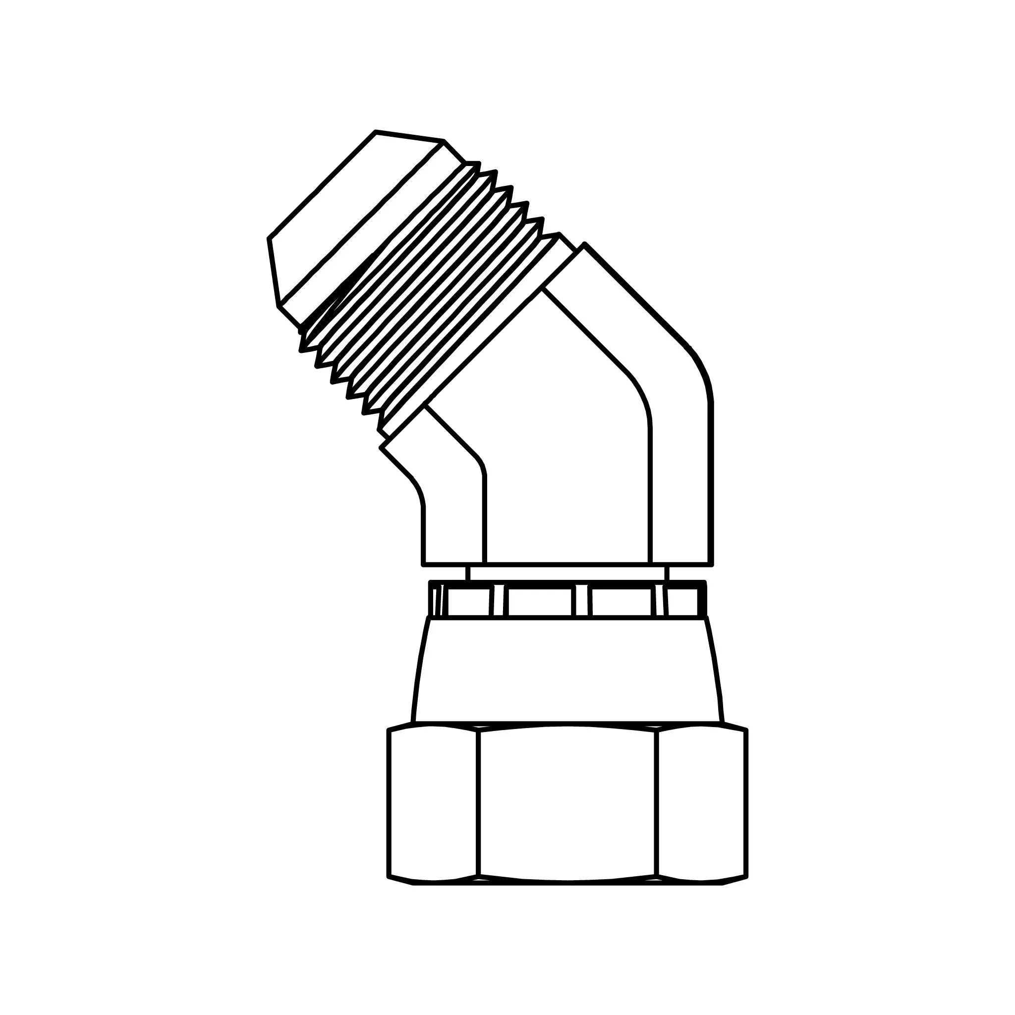 6502-05-05-jic-swivel-elbow-45 6502-05-05 JIC Swivel Elbow 45