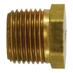706125-04-solid-hex-head-plug-1-4-in-mpt-3-4-in-brass 706125-04 Solid Hex Head Plug, 1/4 in MPT, 3/4 in, Brass