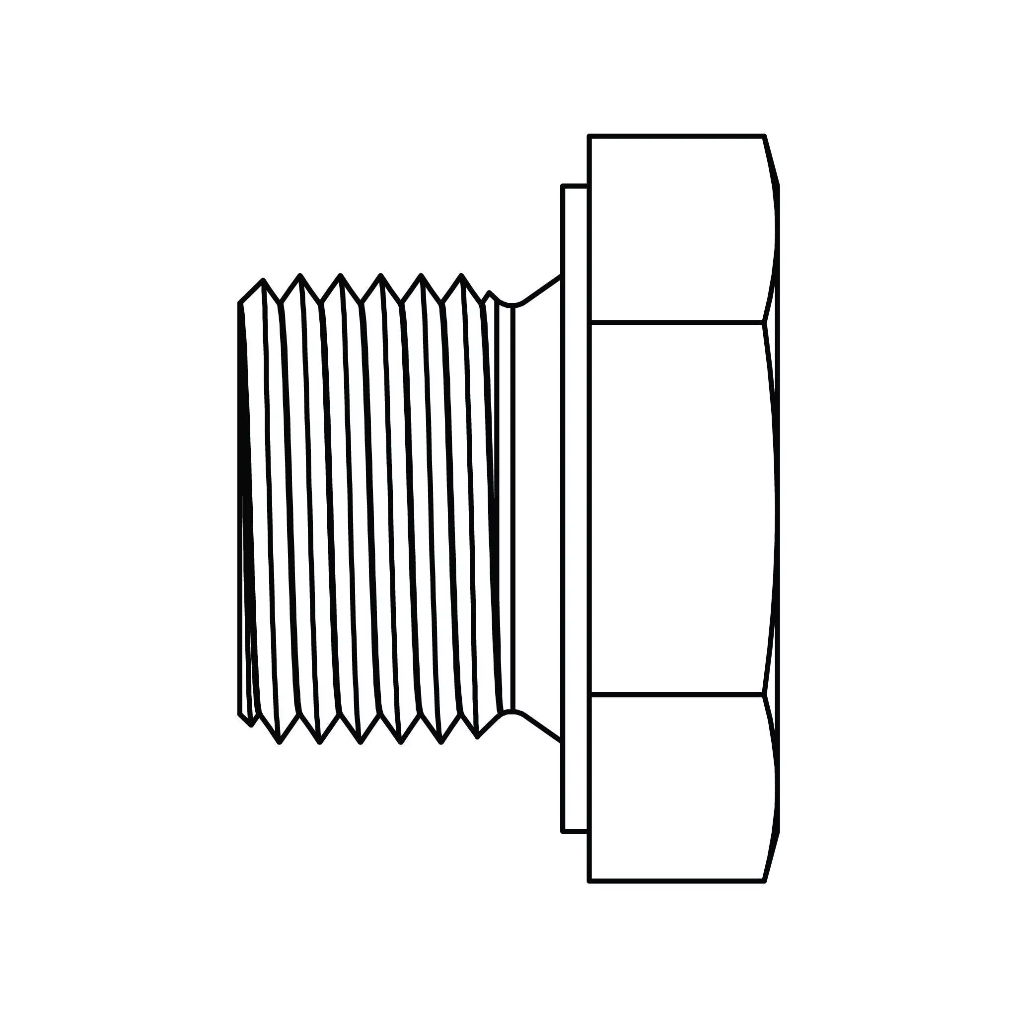 7408-12X1.0 Metric Hex Head Plug