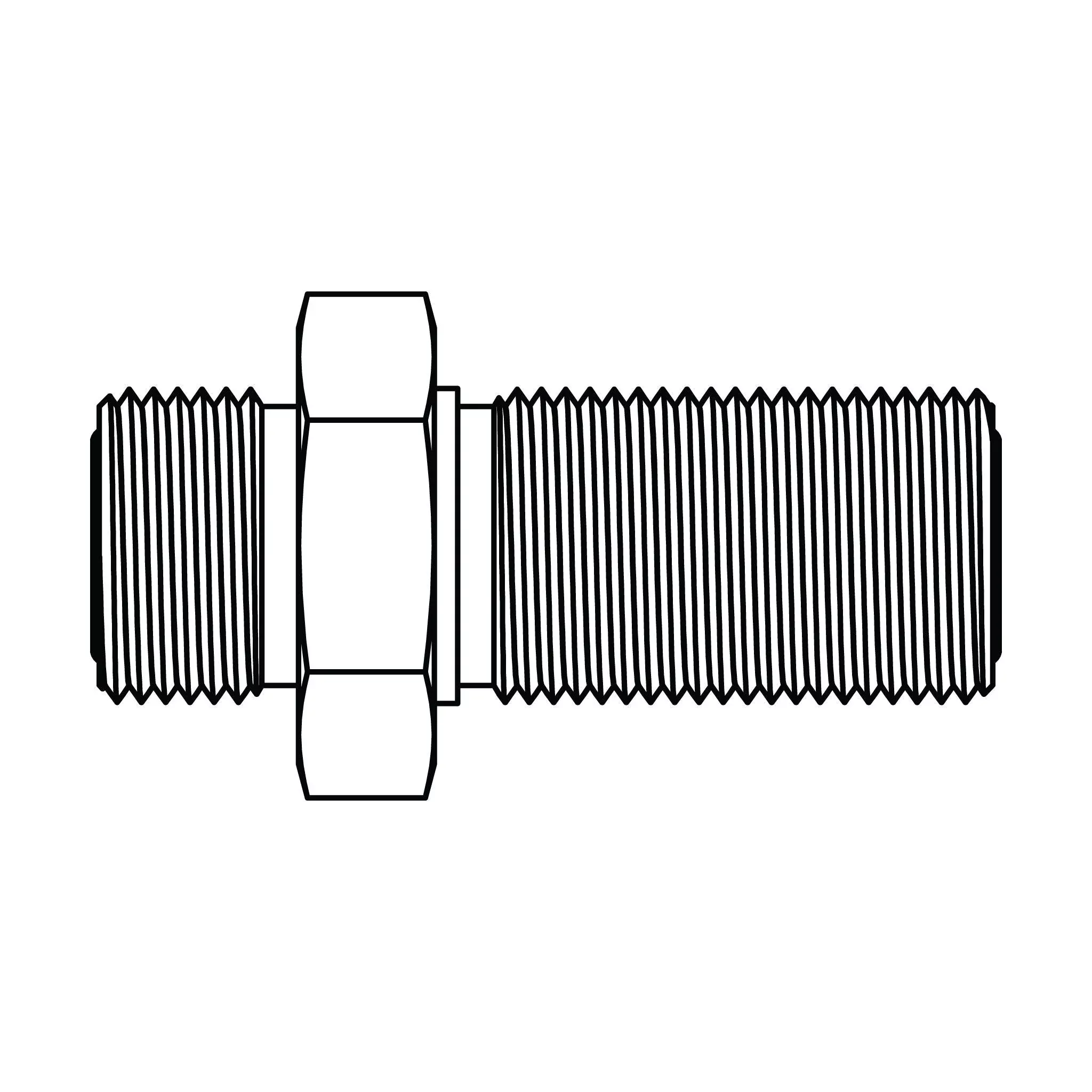 ff2700-04-04-orfs-bulkhead-union FF2700-04-04 ORFS Bulkhead Union