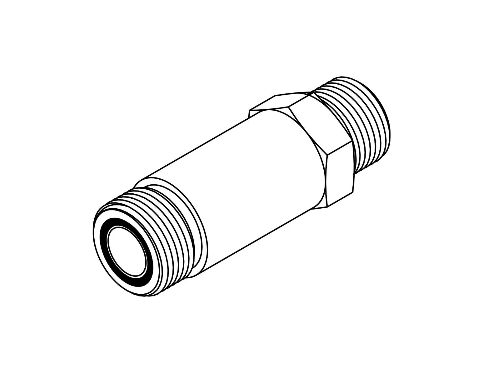 ff6400-l-06-08-orfs-to-o-ring-long FF6400-L-06-08 ORFS to O-Ring - Long