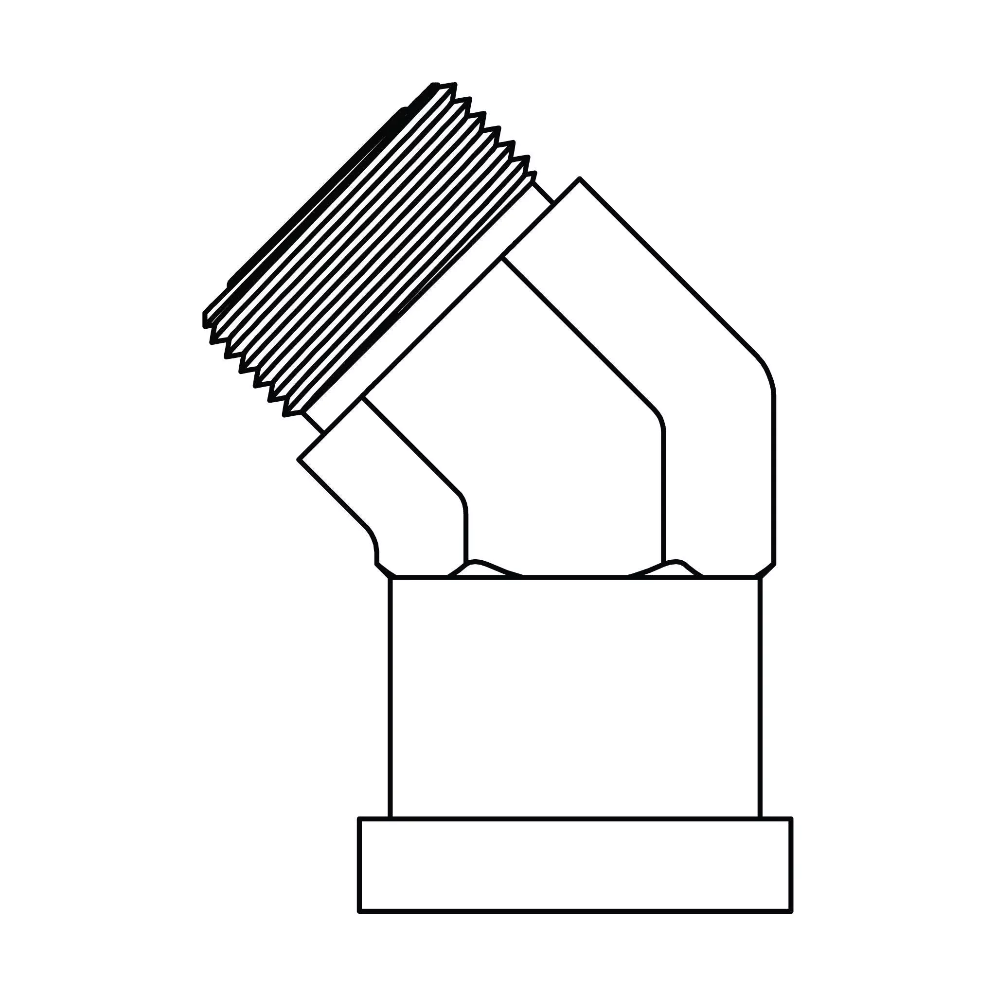 FGFF6847-12-12 ORFS to Flange - 45 - Code 62
