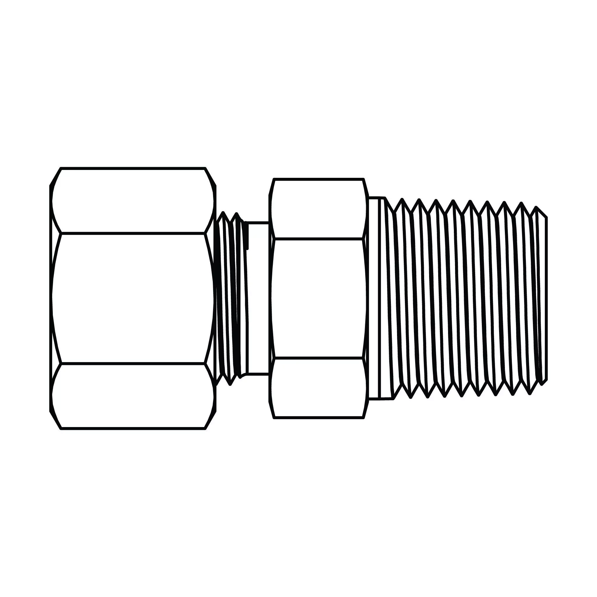 mc6051-s16-06-metric-compression-male-stud-coupling-npt MC6051-S16-06 Metric Compression Male Stud Coupling - NPT